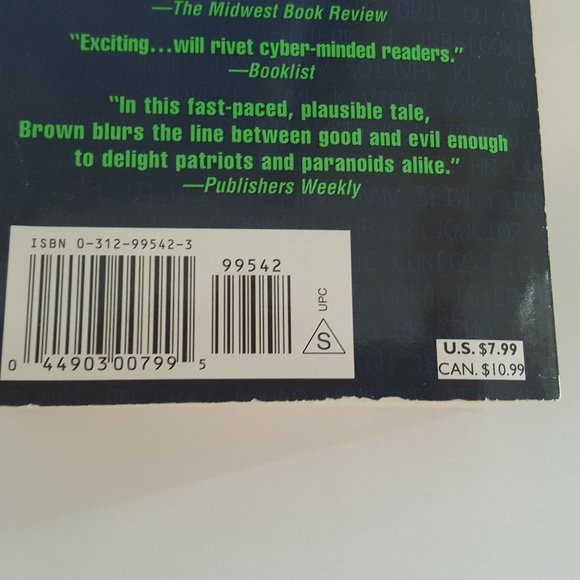Digital Fortress by Dan Brown, Paperback ISBN 0312995423 - Picture 3 of 9